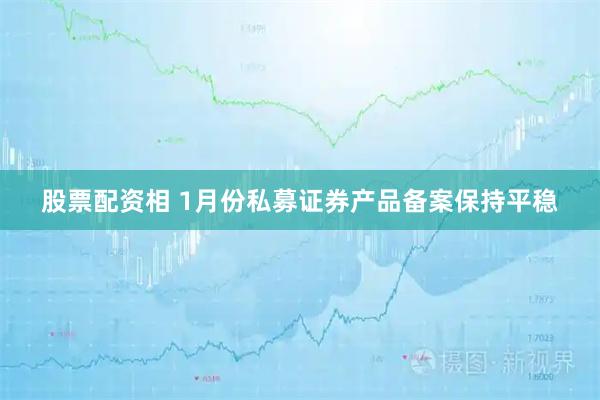 股票配资相 1月份私募证券产品备案保持平稳